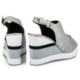 Vices Comfortable wedge shoes grey 5