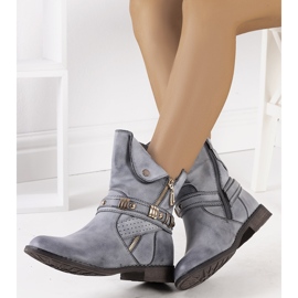 Gray boots with golden Irora inserts grey 1