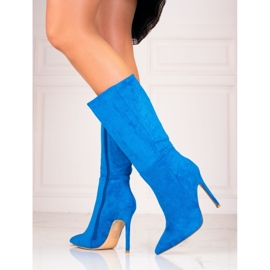 Women's boots on a pin Shelovet blue 1