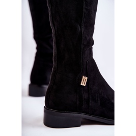 S.Barski Suede Flat Boots Black Giulia 2 S.Barski Suede Flat Boots Black Giulia 2