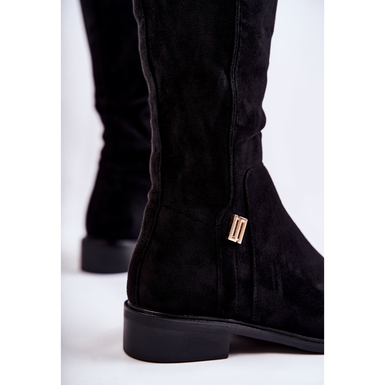 S.Barski Suede Flat Boots Black Giulia 2 S.Barski Suede Flat Boots Black Giulia 2