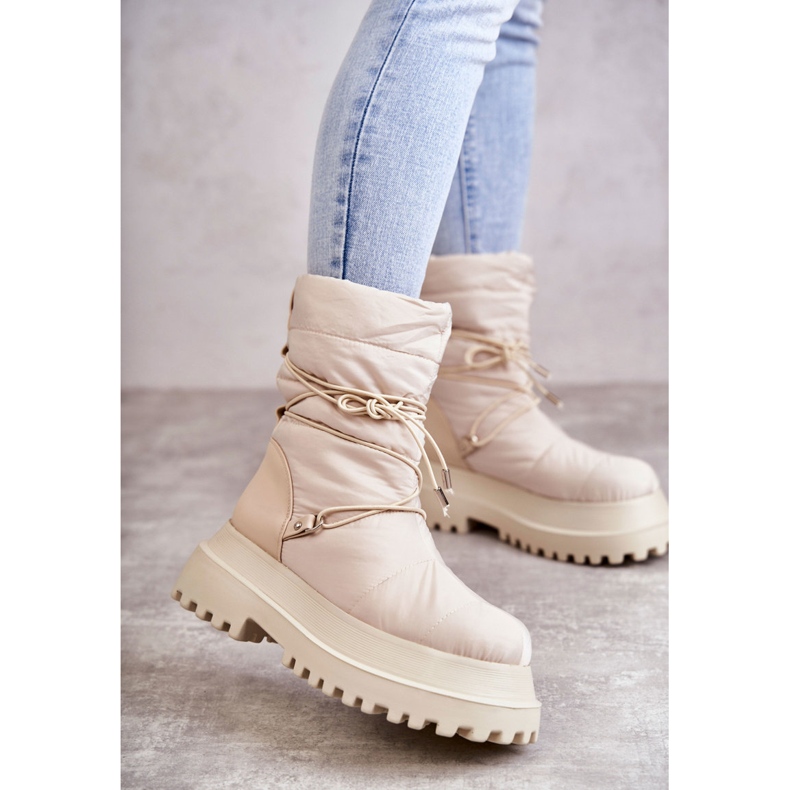 FS1 Women's Snow Boots On The Beige Lilou Platform 1