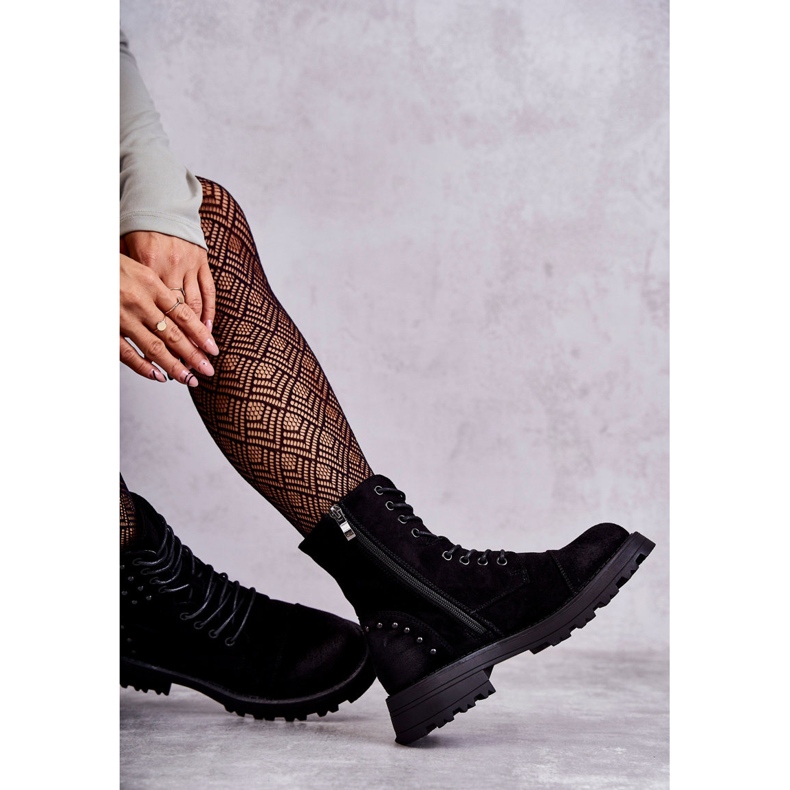 Black Palmira Suede Boots With Studs 2 Black Palmira Suede Boots With Studs 2