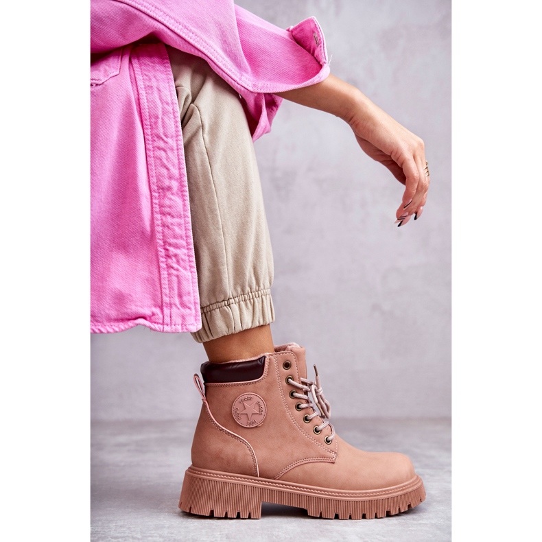 Leather Warm Boots Pink Felizia Trappers 1 Leather Warm Boots Pink Felizia Trappers 1