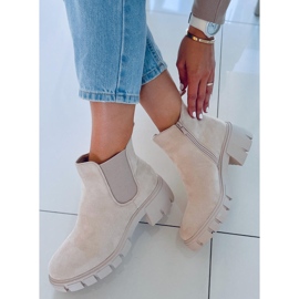 Women's Chelsea boots Aime Beige Suede 2
