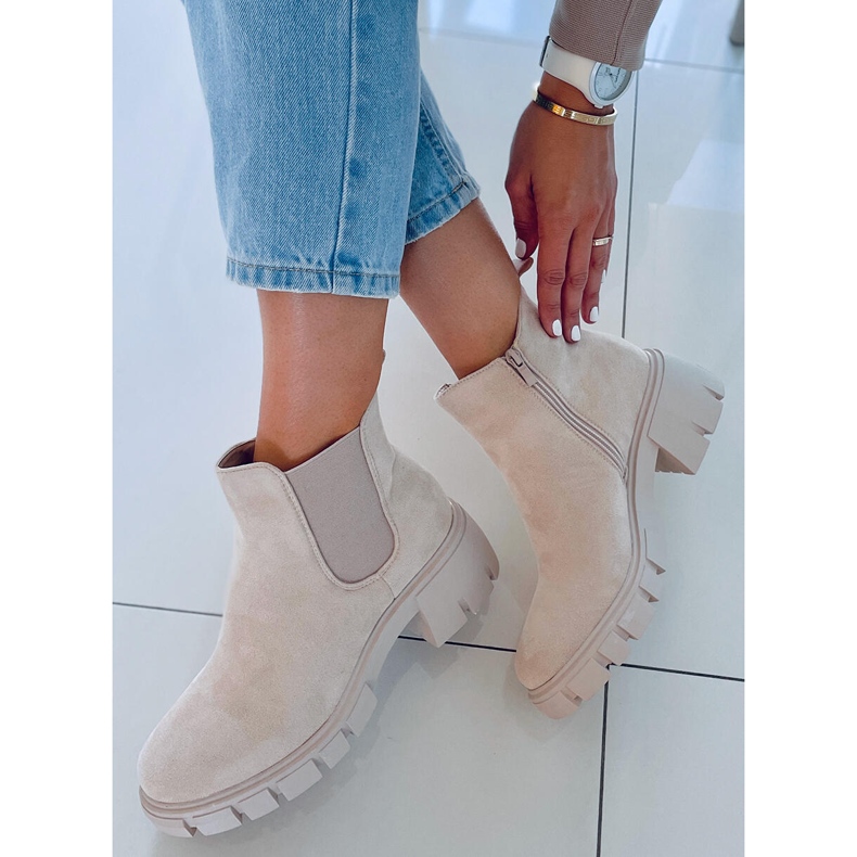 Women's Chelsea boots Aime Beige Suede 2 Women's Chelsea boots Aime Beige Suede 2