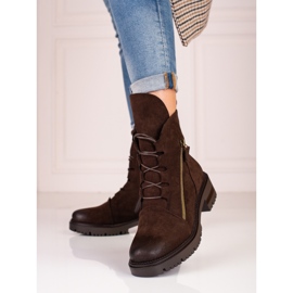 W. Potocki Potocki brown suede women's workwear 1