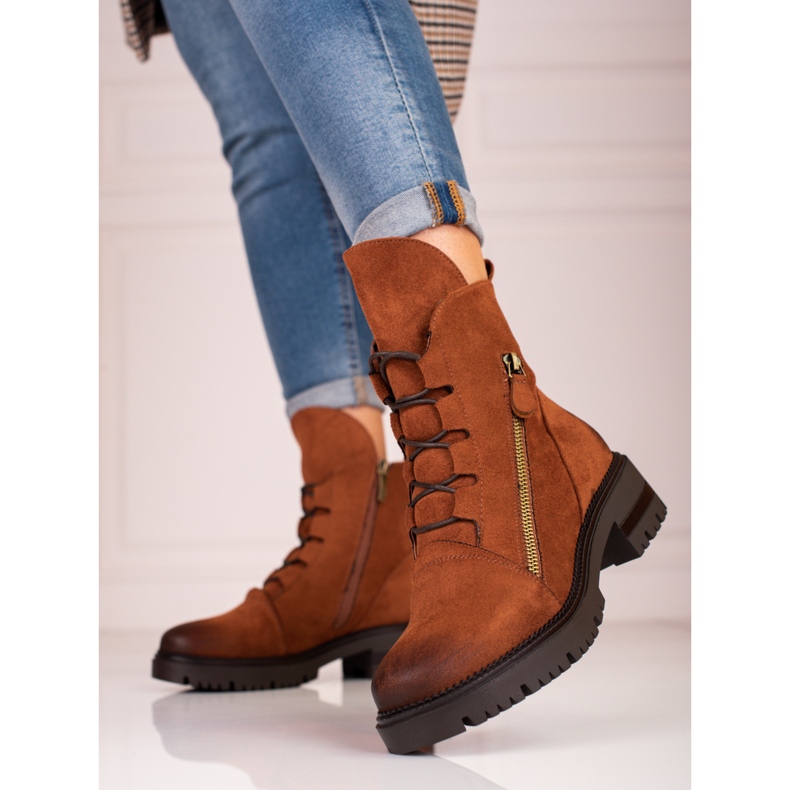 W. Potocki Potocki women's suede bags brown 1