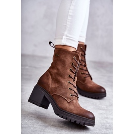 Vinceza Women's Warm Boots On High Heel Brown Grethe 1