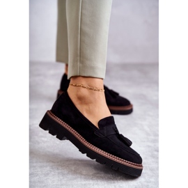 Vinceza Women's Suede Shoes On The Black Unni Platform 1
