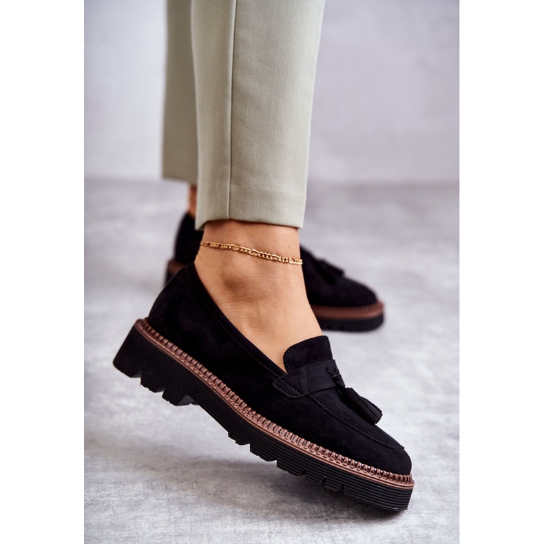 Vinceza Women's Suede Shoes On The Black Unni Platform 1