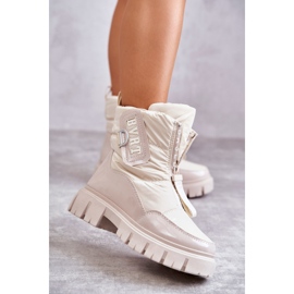 PM1 Women's Beige Warm Snow Boots With Zipper Marit 1 PM1 Women's Beige Warm Snow Boots With Zipper Marit 1