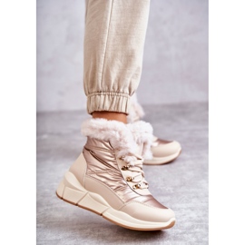 PE1 Women's Lace Snow Boots Light Beige Anna 1 PE1 Women's Lace Snow Boots Light Beige Anna 1