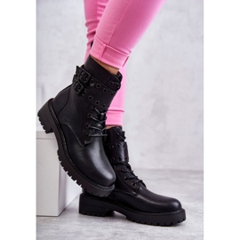 Women's Eco-Leather Warm Boots Black Silvor 2