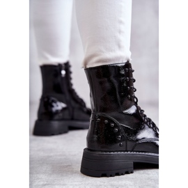 PJ1 Lacquered Boots With Studs Black Palmira 2