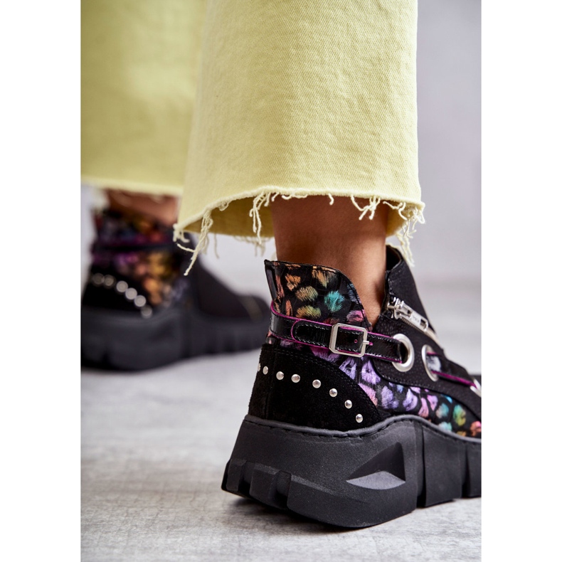 Leather Maciejka Boots With Flecks 05660-20 Black multicolored 2