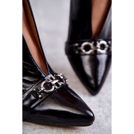 Leather boots on a post Maciejka Black 05262-01 2