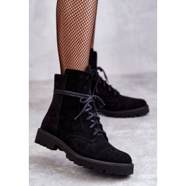 Suede boots with a zipper Nicole 2754 Black 1