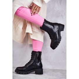 Vinceza Leather Boots On Black Tonje Zipper 2