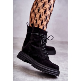 S.Barski Women's Suede Boots Tied Black Afra 1 S.Barski Women's Suede Boots Tied Black Afra 1