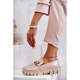 Sergio Leone Lacquered Loafers On The Platform Beige Inger 2