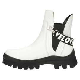 Women's fashionable slip -up boots Filippo DBT3927 White 2