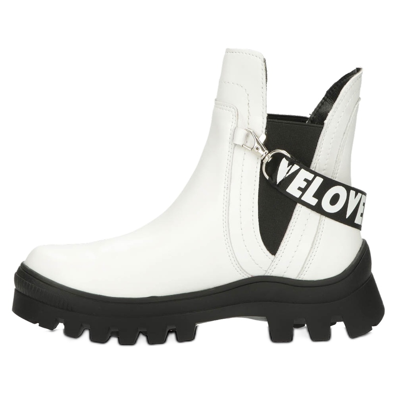 Women's fashionable slip -up boots Filippo DBT3927 White 2