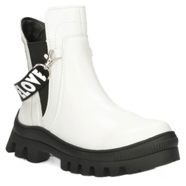 Women's fashionable slip -up boots Filippo DBT3927 White 1