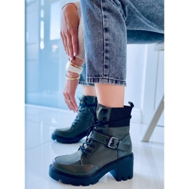 Lace-up high-heeled boots Brooks DK.GREEN 2