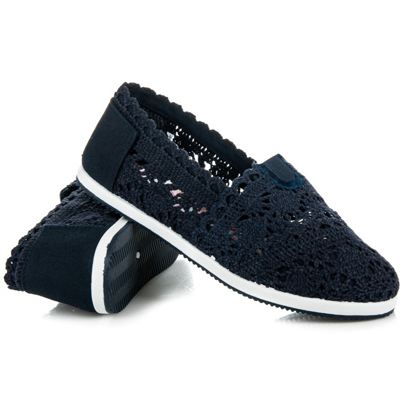 Seastar Navy Blue Lace Slipons 1