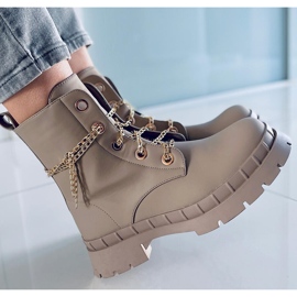 Lace-up boots Lohan Apricot beige 2