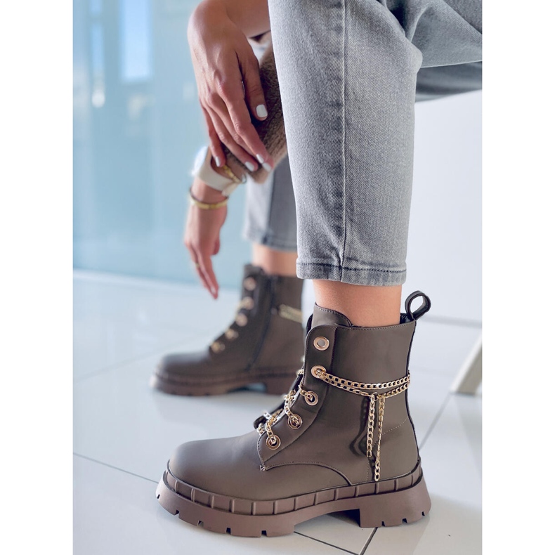 Lace-up boots from Lohan Khaki brown 1