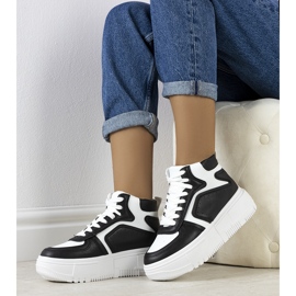 Black and white Zetta ankle sneakers 1