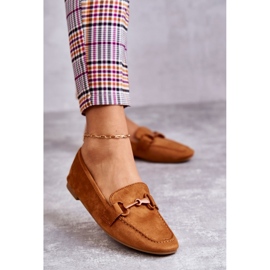 Suede loafers with Camel Santi decoration brown 1