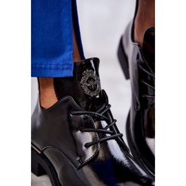 Vinceza Lacquered Laced Boots With Cutouts Black Fabiana 2