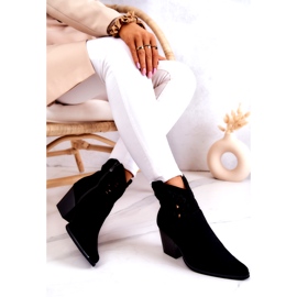 S.Barski Suede Women's Black Cowboy Boots Devon 3