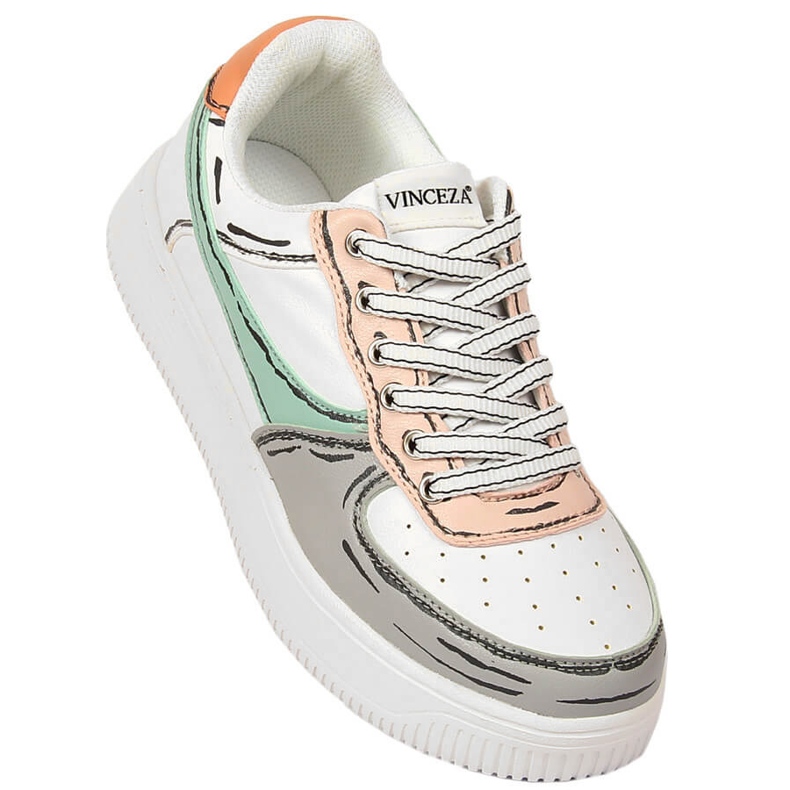 Multicolor Vinceza low sports shoes white multicolored 1