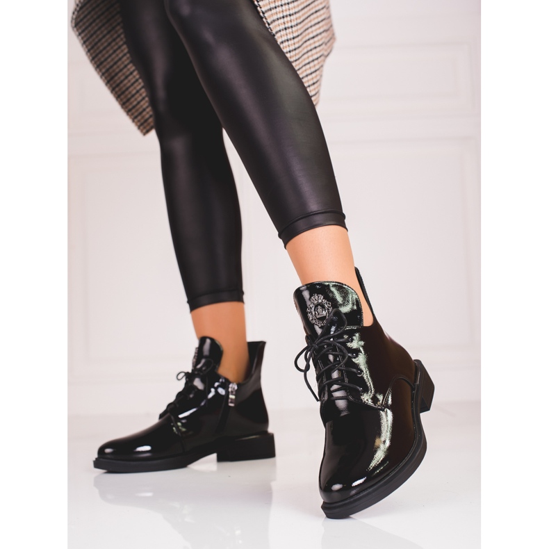 Shelovet women's boots with a cut-out black 1 Shelovet women's boots with a cut-out black 1