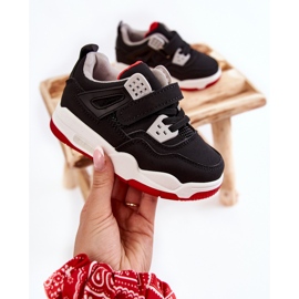 Children's Leather Sport Shoes Black and Red Marisa 2