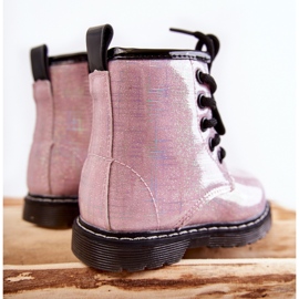 Children's Warm Boots With A Zipper Lacquered Pink Goopy 1