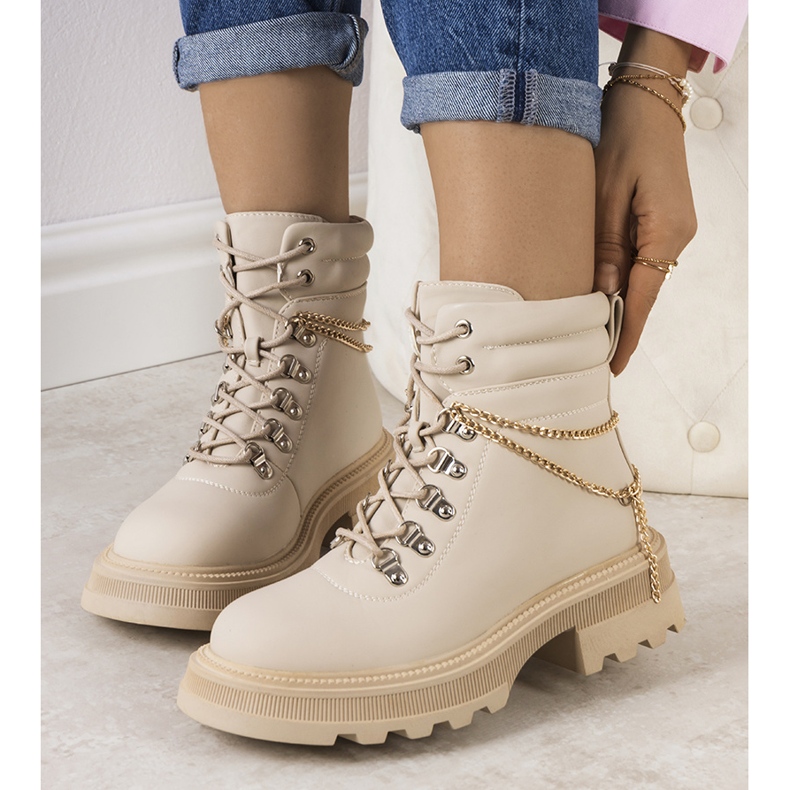 Zezig beige women's hiking boots 1