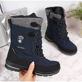 Children's waterproof navy blue American Club snow boots 1