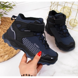 Boys' waterproof American Club navy blue snow boots 1