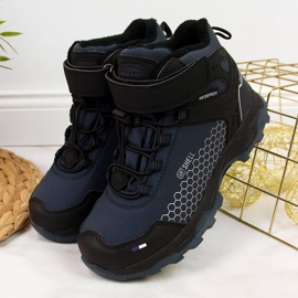 Boys' waterproof American Club navy blue snow boots 2