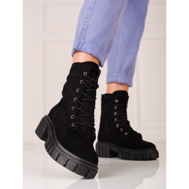 Shelovet black suede women's workwear 1 Shelovet black suede women's workwear 1