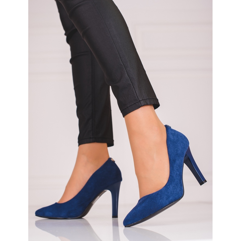 Women's high-heeled shoes Shelovet navy blue 1