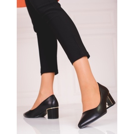 Ladies' black pumps on a low Shelovet post 2 Ladies' black pumps on a low Shelovet post 2