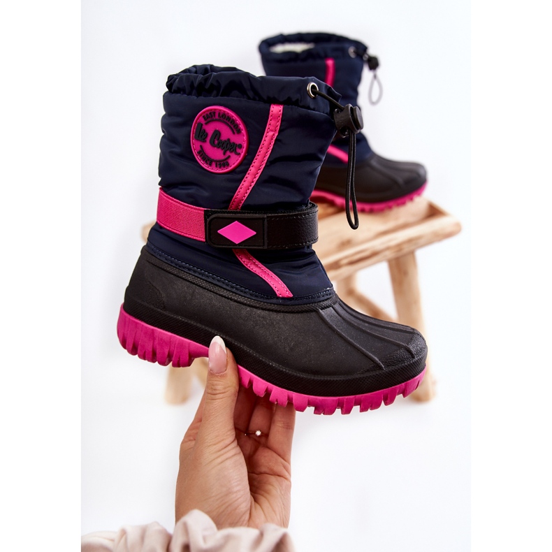 Children's insulated snow boots Lee Cooper LCJ-21-44-0522 Fuchsia black navy blue pink 2