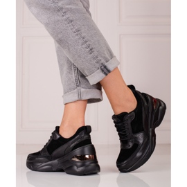 Women's black leather sneakers Shelovet 1 Women's black leather sneakers Shelovet 1