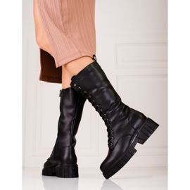 Lace-up high boots for women from Sokolski black 2